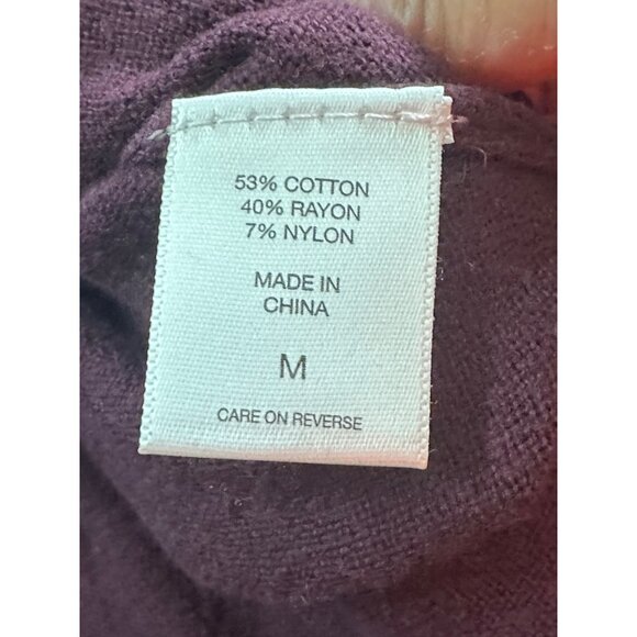 New York & Company Purple Tunic Sweater Dress M Cotton Blend - Picture 3 of 5